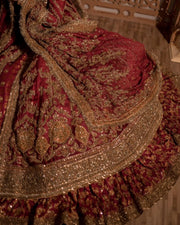 Ahmad Sultan – V New V neck Red Bridal | AS-Vrb-067